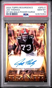 2024 Topps Resurgence Joe Thomas Gold Power Surge Signatures Auto PSA 10 POP 1💎 - Picture 1 of 2