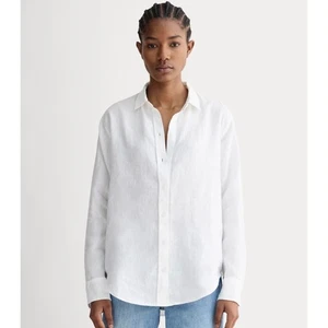 Everlane Damen The Must Have Hemd Button Down Leinen weiß Größe 0 Go-See - Bild 1 von 8