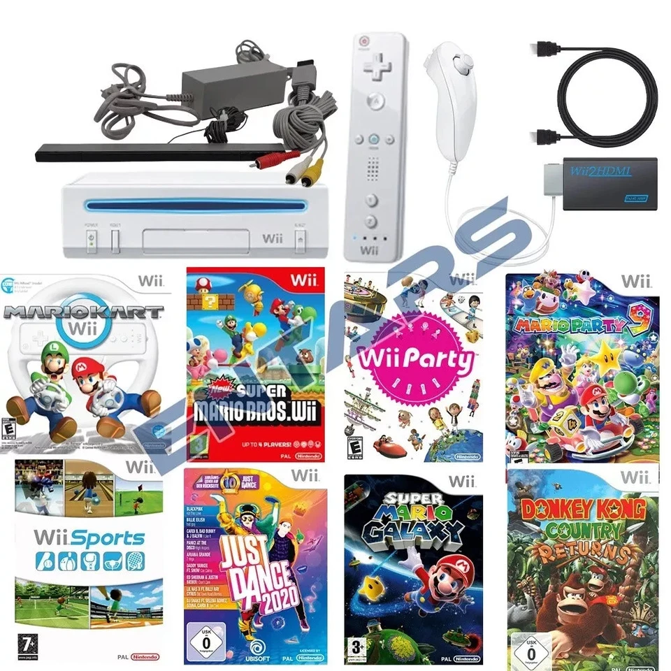 Nintendo wii  Console 1 Controller  HDMI  ,ideale per  gioco o Attività sport - Immagine 1 di 4