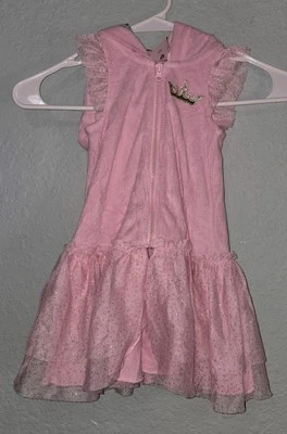 Disney Store Princesa Rosa Nadar Playa Cubrir Sudadera con Capucha Tutú Volantes Bata talla 2 Foto 1 de 4