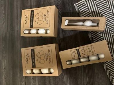 christbaumschmuck Christbaumkugeln Weiß Glanz Matt 44 Kugeln + Spitze 8cm & 6cm  - Bild 1 von 4