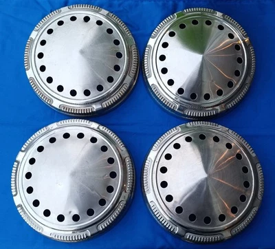 Mopar Plymouth Dodge Police Car 9" Dog Dish Hub Caps Set of 4 - Image 1 of 4