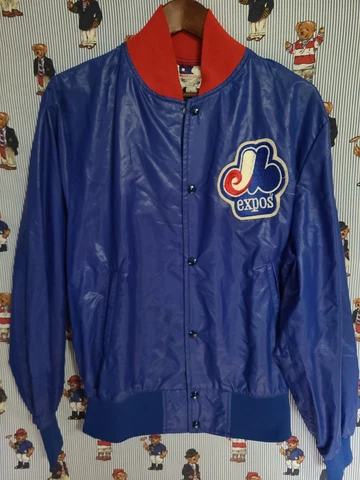 Vintage 90s Montreal Expos Nylon Jacket Windbreaker by Shain Size L Men’s MLB Cover