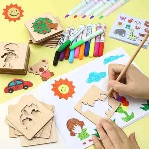 20pcs Montessori Art Stencils - DIY Craft Toys for Children - Picture 1 of 6
