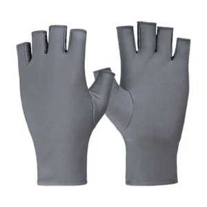 Cooling Ice Silk Gloves Anti-UV Sun Protection Gloves Fingerless Half Finger USA - Picture 1 of 17