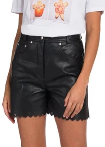 New! Stella McCartney Women's Faux -Leather Shorts Blk Made in Italy Sz 40 (4-6) - Picture 1 of 18