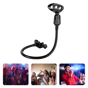Adjustable Gooseneck Microphone Stand with Desk Clamp Fit for Radio Broadcasting - Picture 1 of 15