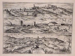 Mapa antiguo, Braun & Hogenberg, Palacios / Alcanerilla / Cabecas - Imagen 1 de 1