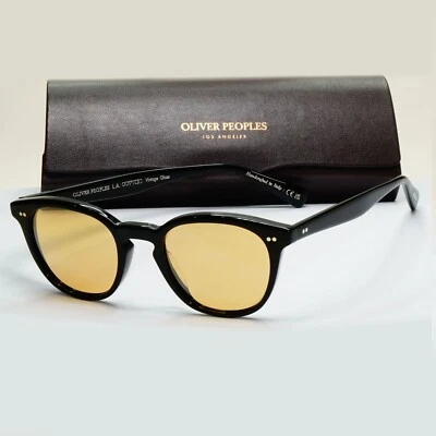 Oliver Peoples Desmon Sunglasses Black Yellow Mustard OV 5454SU 1005/0F 48mm