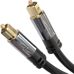 Kabeldirekt – Optical Audio Cable, TOSLINK Cable – Soundbar to TV – 1M Short (Di - Picture 1 of 12