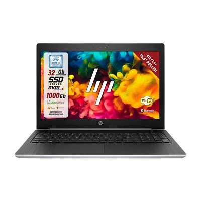 Notebook Pc Portatile HP 450 G5 15,6" i5-7200U 32Gb 1Tb Win10 Pro Ricondizionato - Immagine 1 di 4