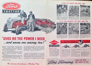 1948 Ford Tractor 2-Page Magazine ad Multiple Images of Unit in the Field - Picture 1 of 1