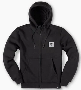 FELPA CAPPUCCIO UOMO REV'IT JACK MAN BLACK NERO FULL ZIP TG S - Picture 1 of 2