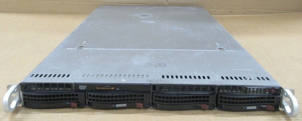 Supermicro 1U Rack Server 2x Intel Xeon E5420@2.50GHz 222GB 4GB X7DBR-E DVD ROM - Image 1 of 1