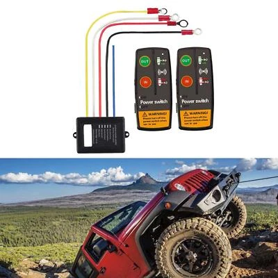 Juego de interruptores de control remoto de cabrestante digital eléctrico 24V 12V para ATV UTV Foto 1 de 4