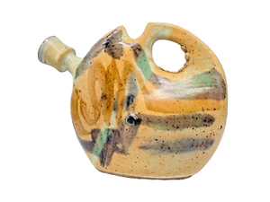 VTG Signed Studio Art Pottery PITCHER Decanter JUG MId Century ABSTRACT Design - Picture 1 of 9