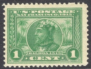 #397 VF MNH OG 1¢ Panama-Pacific Series-Portrait of Balboa (REM #397-6) - Picture 1 of 2