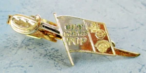 VINTAGE 1960'S "CHARGE OVER THE TOP" CHEVROLET SALES TIE CLIP BY BALFOUR - Picture 1 of 3