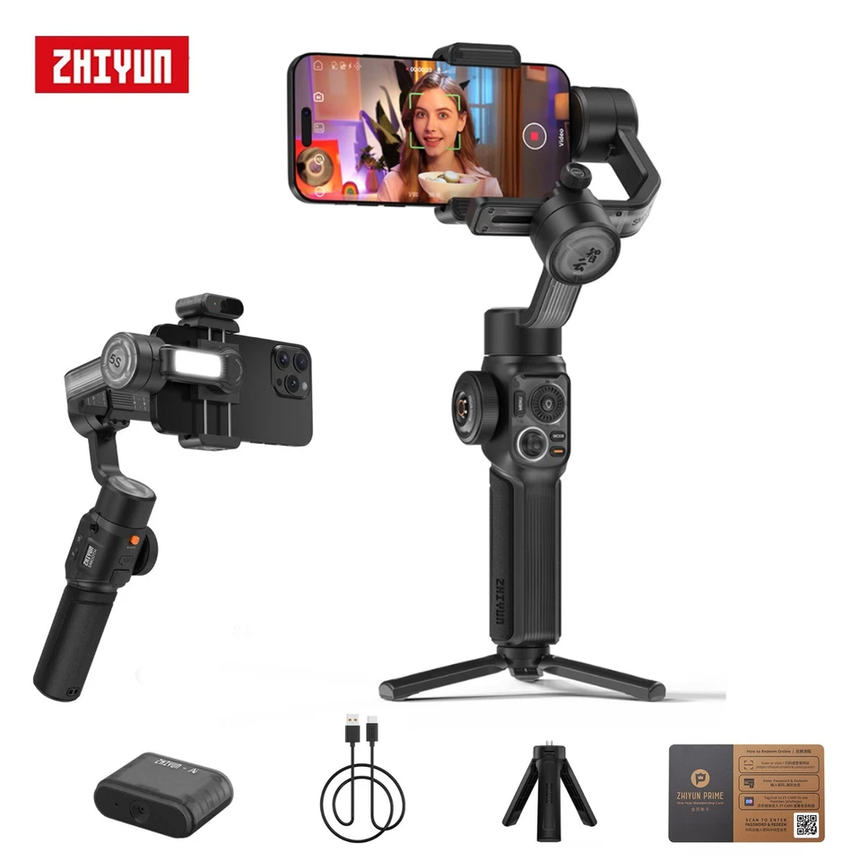 Zhiyun Smooth 5S AI Combo Gimbal Stabilizer with AI Tracking Phone Stabilizer - Image 1 of 4