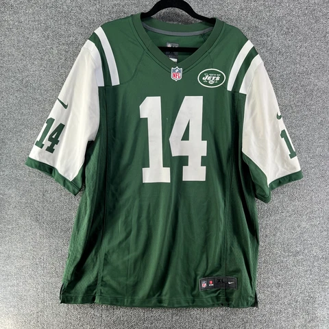 NFL NY Jets Jersey Mens XL Extra Large Green 14 Sam Darnold Football Cover