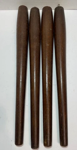 Vintage Set Of 4 Mid Century MCM 14” Wood Furniture Legs Cover