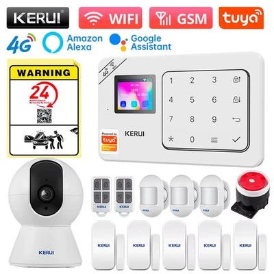 ANTIFURTO ALLARME Wifi CASA Sirena Telecamera 4G SIM Wireless  Fili Alexa Google - Immagine 1 di 4