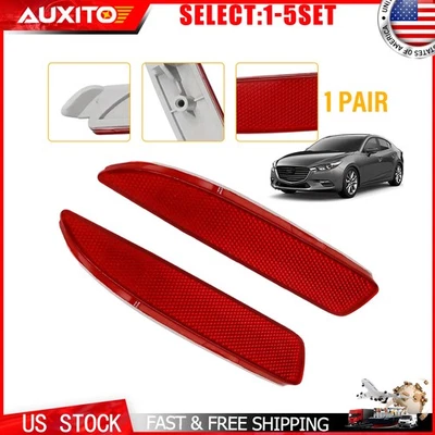 Reflectores de parachoques trasero rojo para Mazda 3 Sport GT 2017-2018 lado izquierdo derecho 2-10X Foto 1 de 4