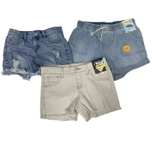 3 NWT New Art Class Girls Large (10/12) Factory Distressed Denim Jean Shirts - Picture 1 of 3