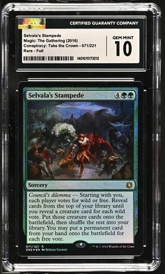 SELVALA'S STAMPEDE Conspiracy Take the Crown Foil Rare CGC 10 MTG - Image 1 of 2