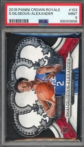 2018 Panini Crown Royale Shai Gilgeous Alexander RC PSA 9 Mint Flawless Rookie - Bild 1 von 2