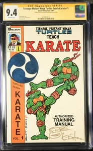 TMNT Teach Karate 1 CGC SS 9.4 FIRMADO Eastman BOCETO Teenage Mutant Ninja Turtle - Imagen 1 de 2