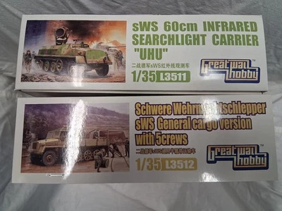 ¡Juego de 2!! GWH L3511 SWS BLINDADO "UHU" & L3512 CARGA SIN BLINDAR 1/35 EMBALAJE ORIGINAL - Imagen 1 de 4