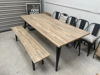 Ex Display John Lewis Gallery Direct Acacia Wood Dining Table 220cm Plus Bench - Image 1 of 4