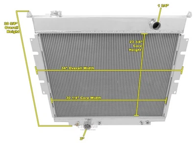 Champion Cooling Systems MC1165 radiador todo aluminio 1983-94 serie F camión con Foto 1 de 3