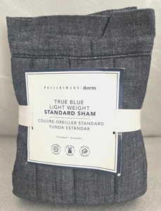 Pottery Barn Dorm True Blue Light Weight Standard 1-Sham 20" x 26" Navy - Picture 1 of 2