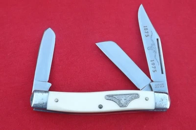 Schrade США 88LH сыромятной кожи серии 1975 длинный рог руля щит Stockman нож новый - Изображение 1 из 4