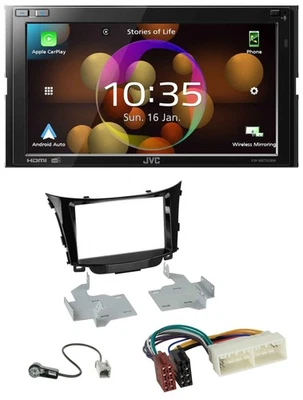 JVC DAB MP3 2DIN Bluetooth USB Autoradio für Hyundai I30 (ab 2017) - Bild 1 von 4