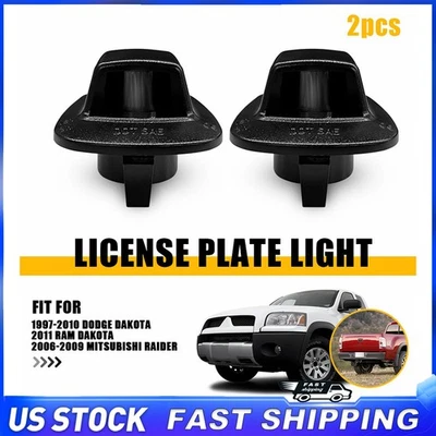 2x Repuesto de carcasa de luz de matrícula para Mitsubishi Raider 2006 2007-2009 Foto 1 de 4