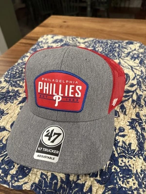 PARA HOMBRES 47 Marca Philadelphia Phillies GRIS Gorra SnapBack Ajustable Trucker Sombrero Nuevo con Etiquetas Foto 1 de 4