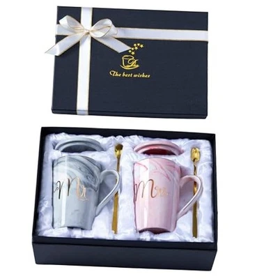  Regalos de boda para novios, regalos de compromiso de ducha nupcial gris y rosa Foto 1 de 4