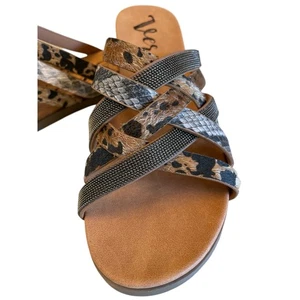 Very G Gisselle Leopard Flat Sandal size 7.5 NIB - Picture 1 of 10