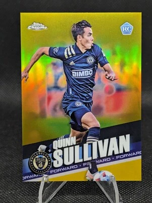 Quinn Sullivan 2022 Topps Chrome MLS Gold #/50 RC Card #186 Philadelphia Union - Image 1 of 3