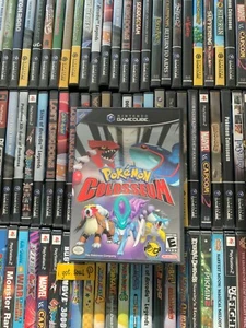 Pokemon Colosseo custodia nera originale + opera d'arte SOLO Gamecube OEM - NO MANUALE GIOCO - Foto 1 di 2