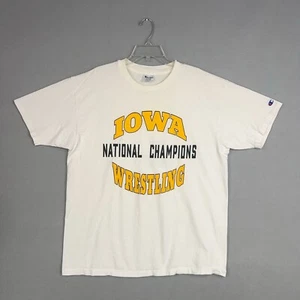 Vintage Iowa Hawkeyes Shirt Mens XL Wrestling National Champion Single Stitch - Imagen 1 de 17