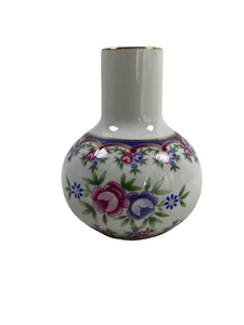 Floral Glazed Ceramic Vase Made In Japan Muti-Colored - Picture 1 of 10