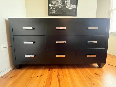 Z Gallerie Bedroom Dresser, Black, 9 Drawer,  66 in x 35 in x 19 in - Image 1 of 4