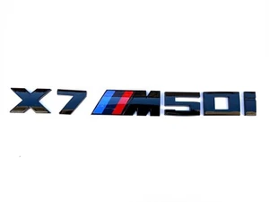 Estilo brillante/negro apto para BMW X7 + M50i emblemas tamaño M emblemas maletero - Imagen 1 de 3