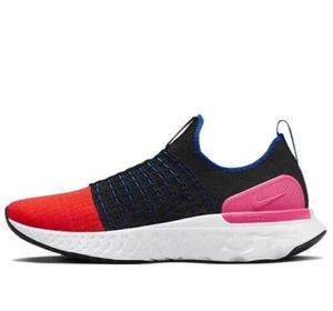 Nike Women’s React Phantom Run Flyknit 2 DX2354-001 Black Hyper Pink ALL SIZES - Picture 1 of 6