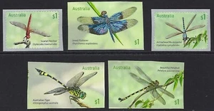 2017 Australia SG#4765/69 Dragonflies P&S booklet/PEMARA set of 5 mint MUH MNH - Foto 1 di 1
