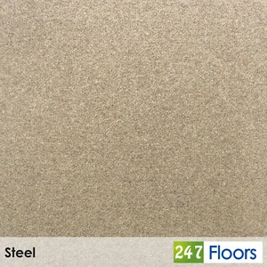 Steel Riverside Twist Carpet 80/20 Wool Mix Actionback Hardwearing Lounge - Picture 1 of 3